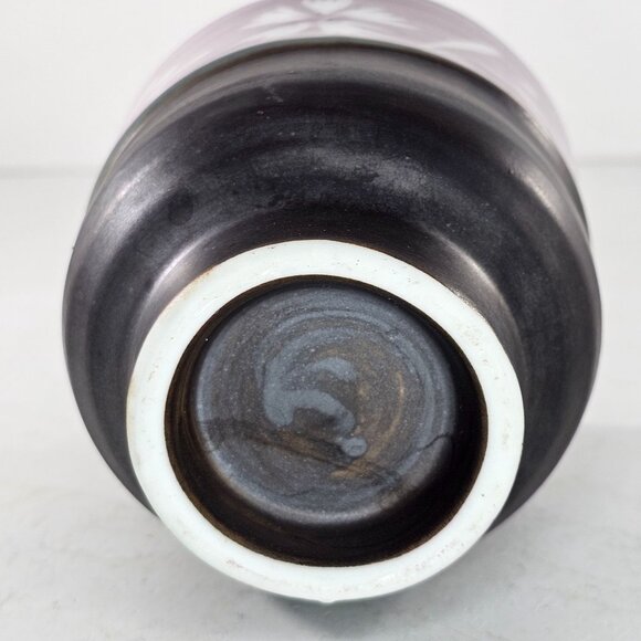 Japanese Style Ceramic Tea Cup Floral Design Purple Brown No Handle Coffee Mug - Picture 6 of 9